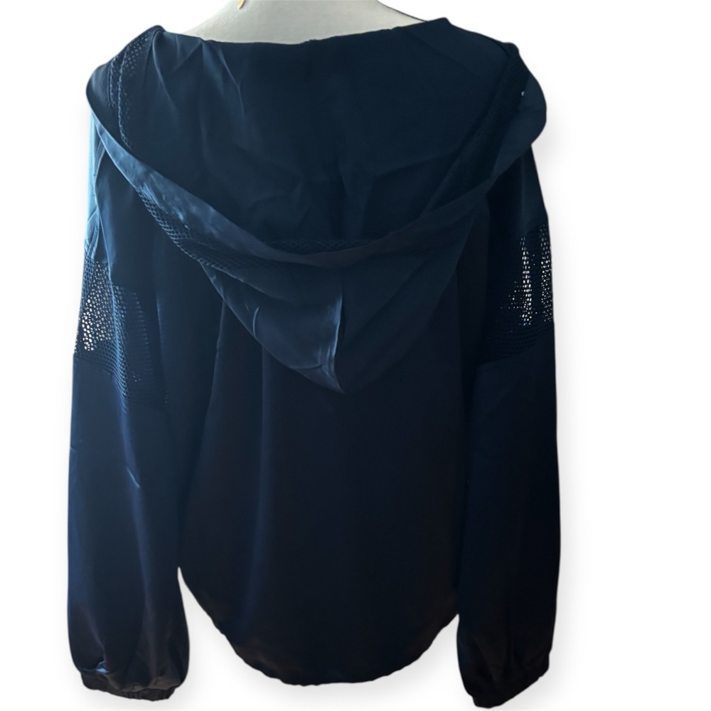 Women's Dark Blue Hooded Jacket - Picture 2 of 8